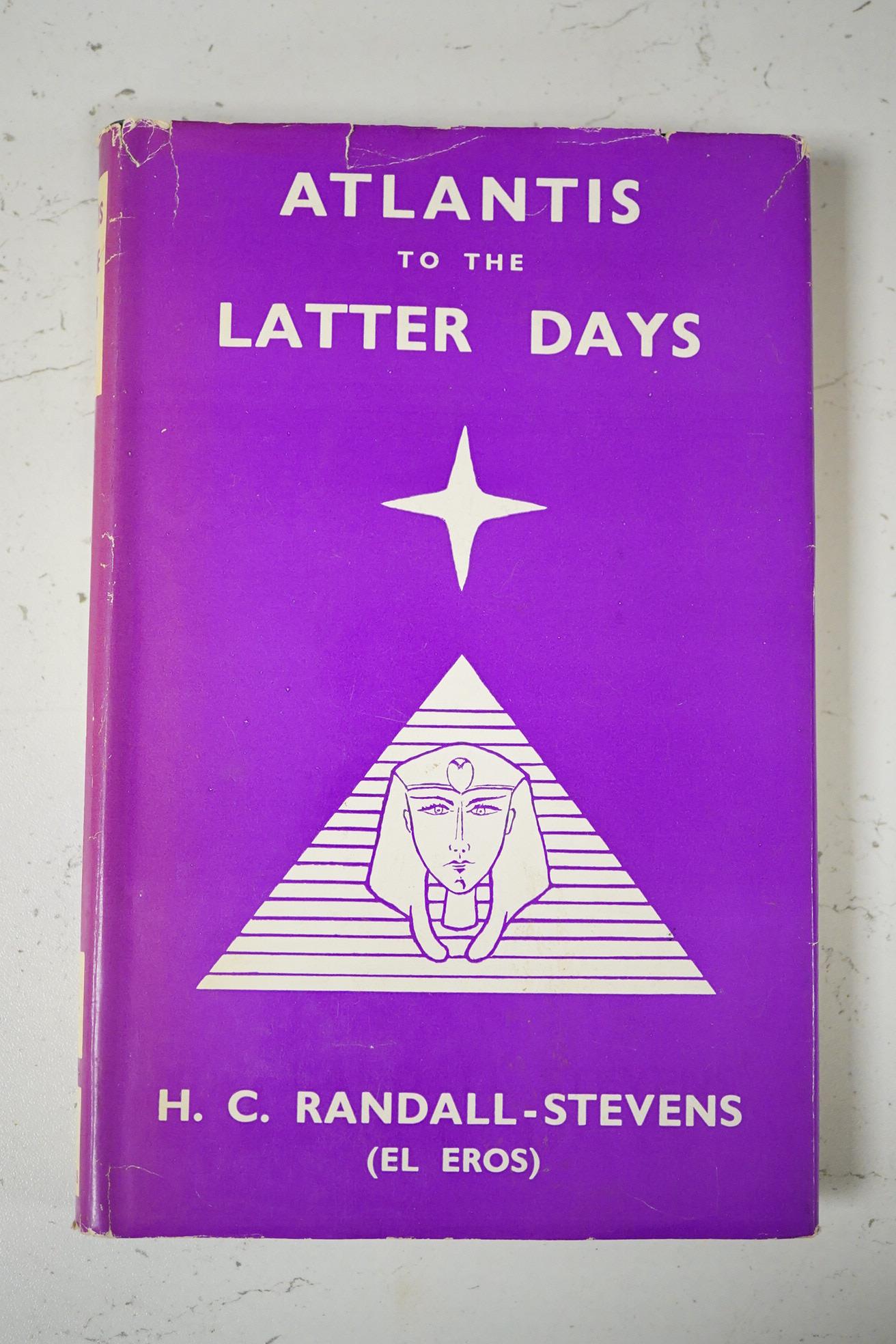 Randall - Stevens, H.C. - Atlantis to the Latter Days. 3rd edition (some revisions). 9 plates and d-page table; publisher's gilt pictorial cloth and d/wrapper. St. Ouen (Jersey), 1966